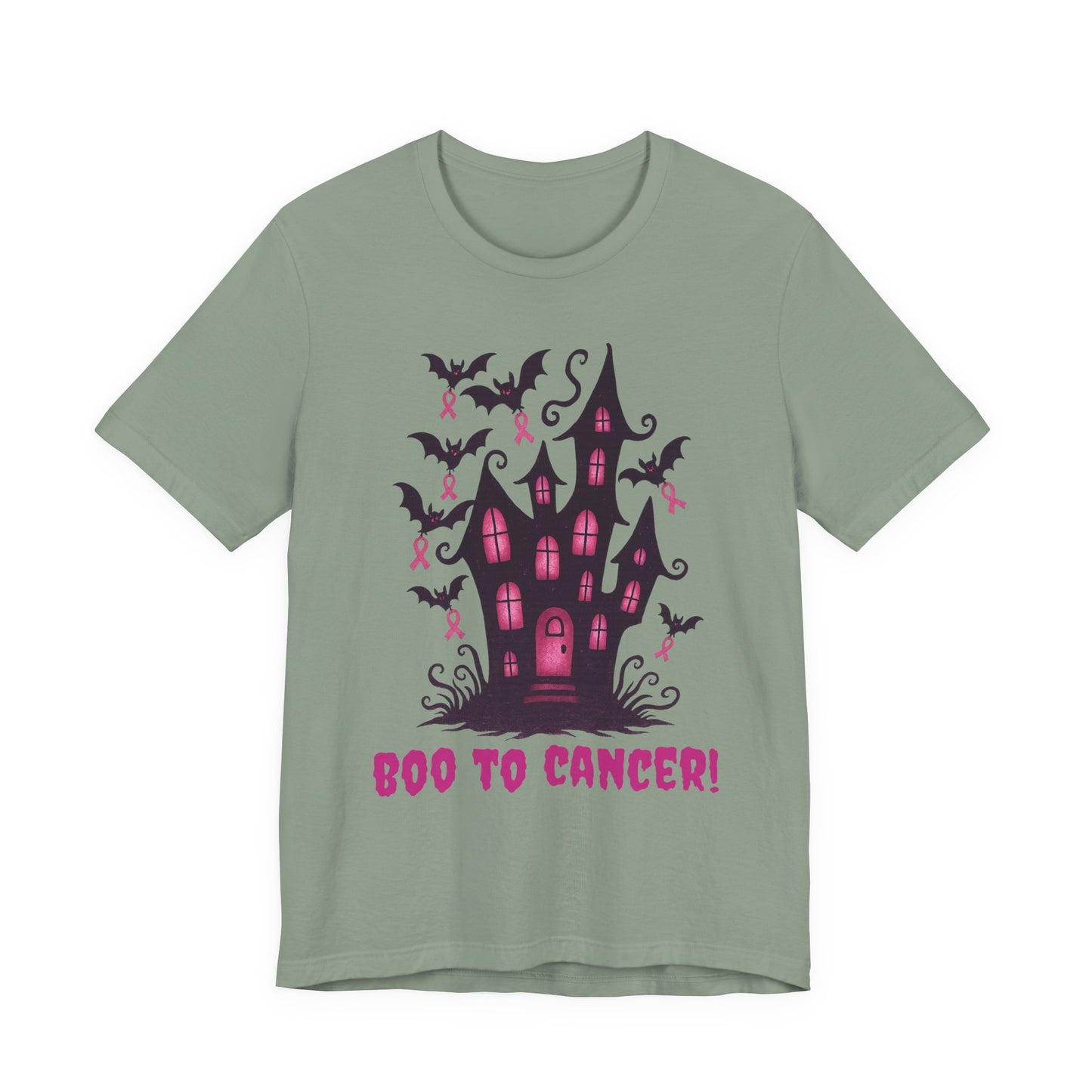 Boo to Cancer, Breast Cancer Awareness Tee, Support T-Shirt, Halloween Themed Breast Cancer Awareness Tee