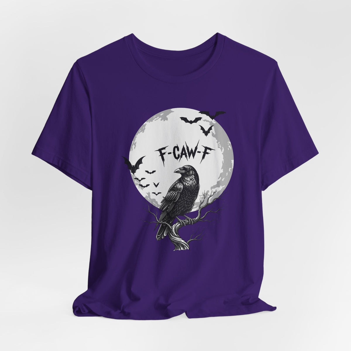 Halloween Crow F Caw F Graphic Tee, Spooky Shirt, Unisex Halloween Shirt