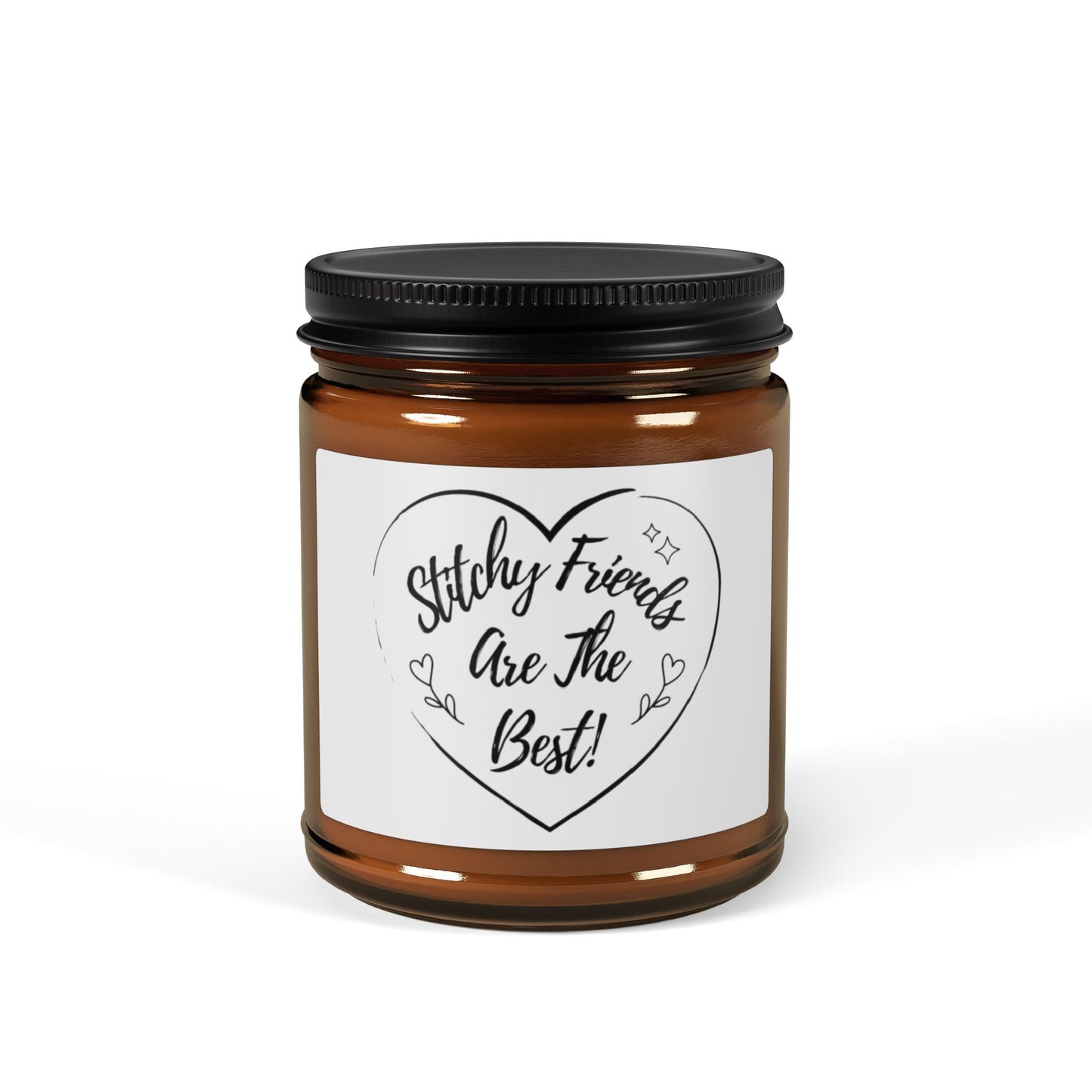 Stitchy Friends Are The Best, Scented Soy Candle, Relaxing Fragrance for Home Decor, Gift for Crafters, Calming Aromatherapy