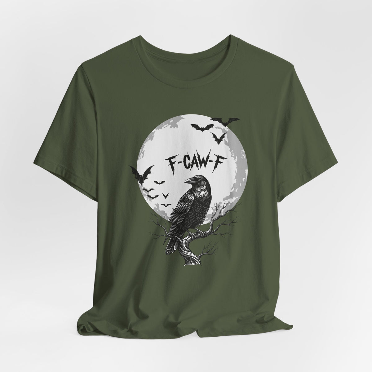Halloween Crow F Caw F Graphic Tee, Spooky Shirt, Unisex Halloween Shirt