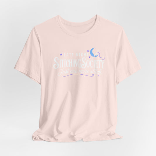 Stitching Society Moon and Stars Crewneck T-Shirt - White Font