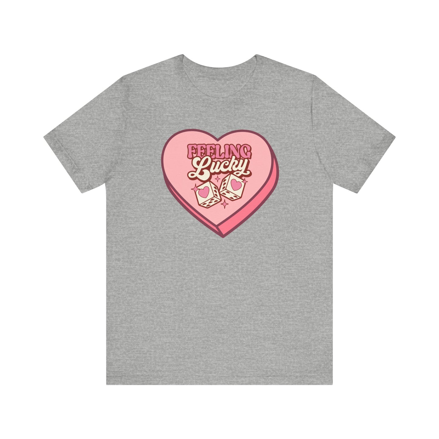 Feeling Lucky, Lucky, Retro, Pink, Valentines, T-Shirt, Unisex