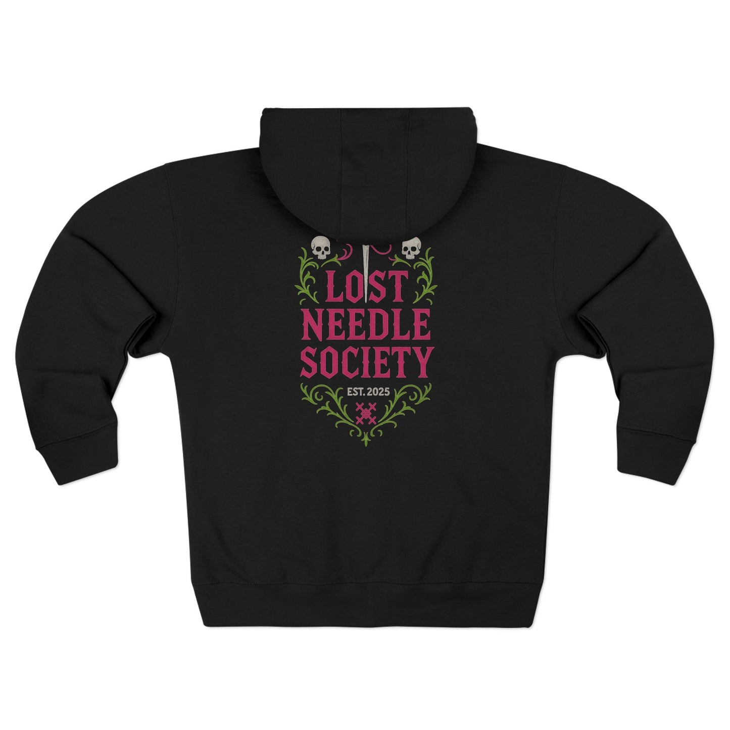 Lost Needle Society Unisex Zip Hoodie