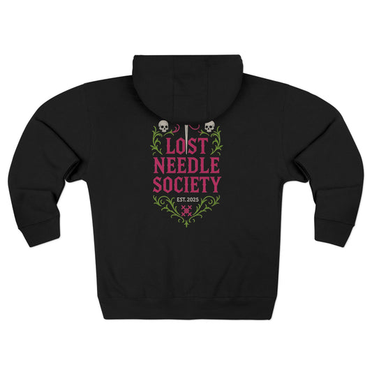 Lost Needle Society Unisex Zip Hoodie