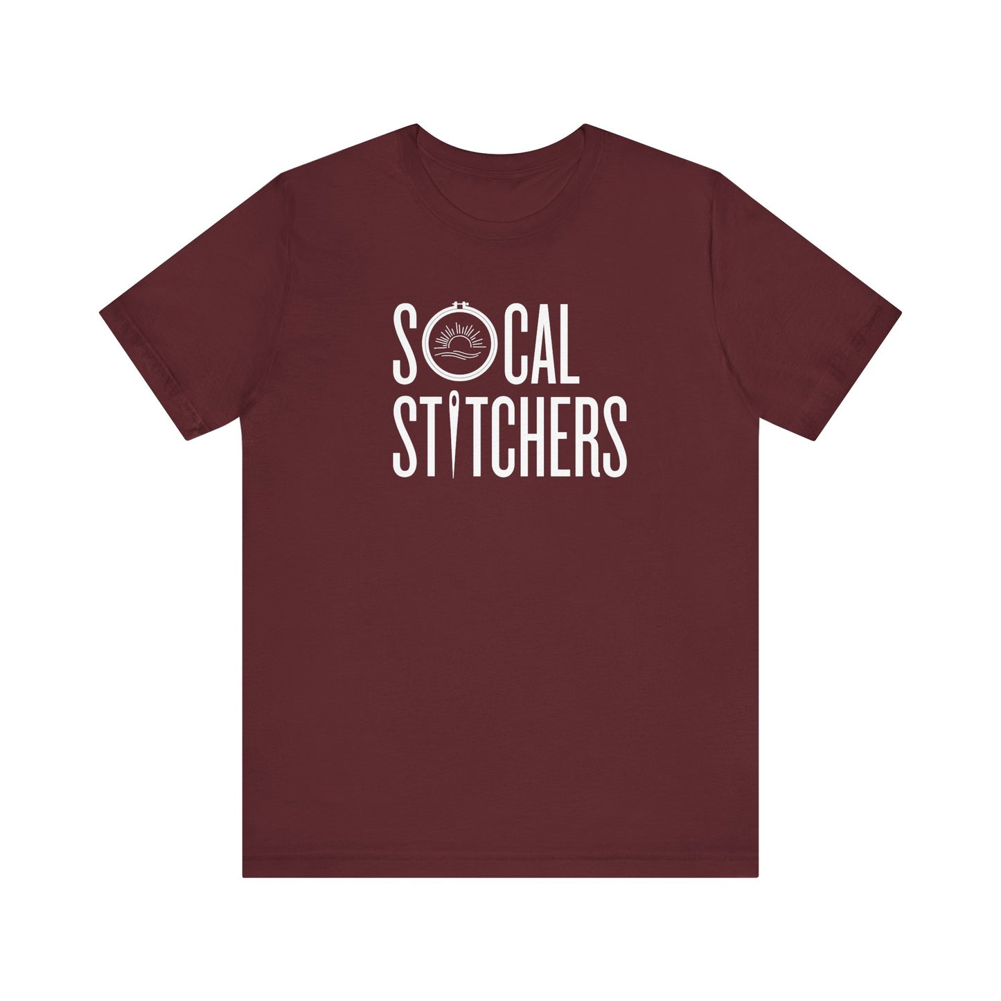 So Cal Stitchers, White Font, Unisex Jersey Short Sleeve Tee