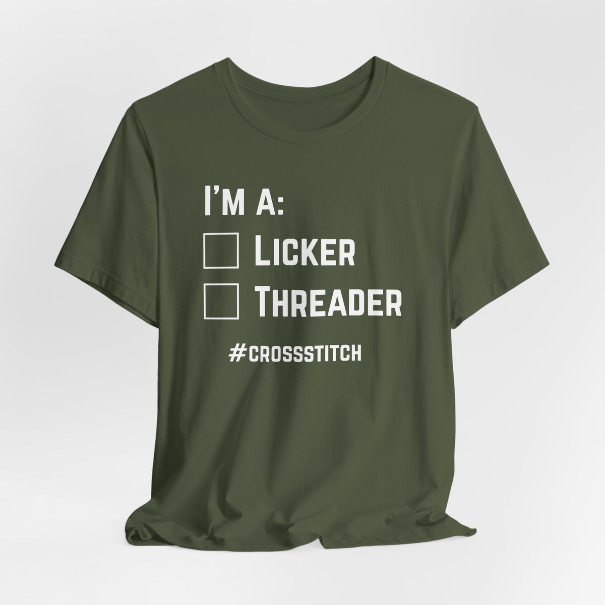 I'm A: Licker, Threader Crewneck Checkbox Tee