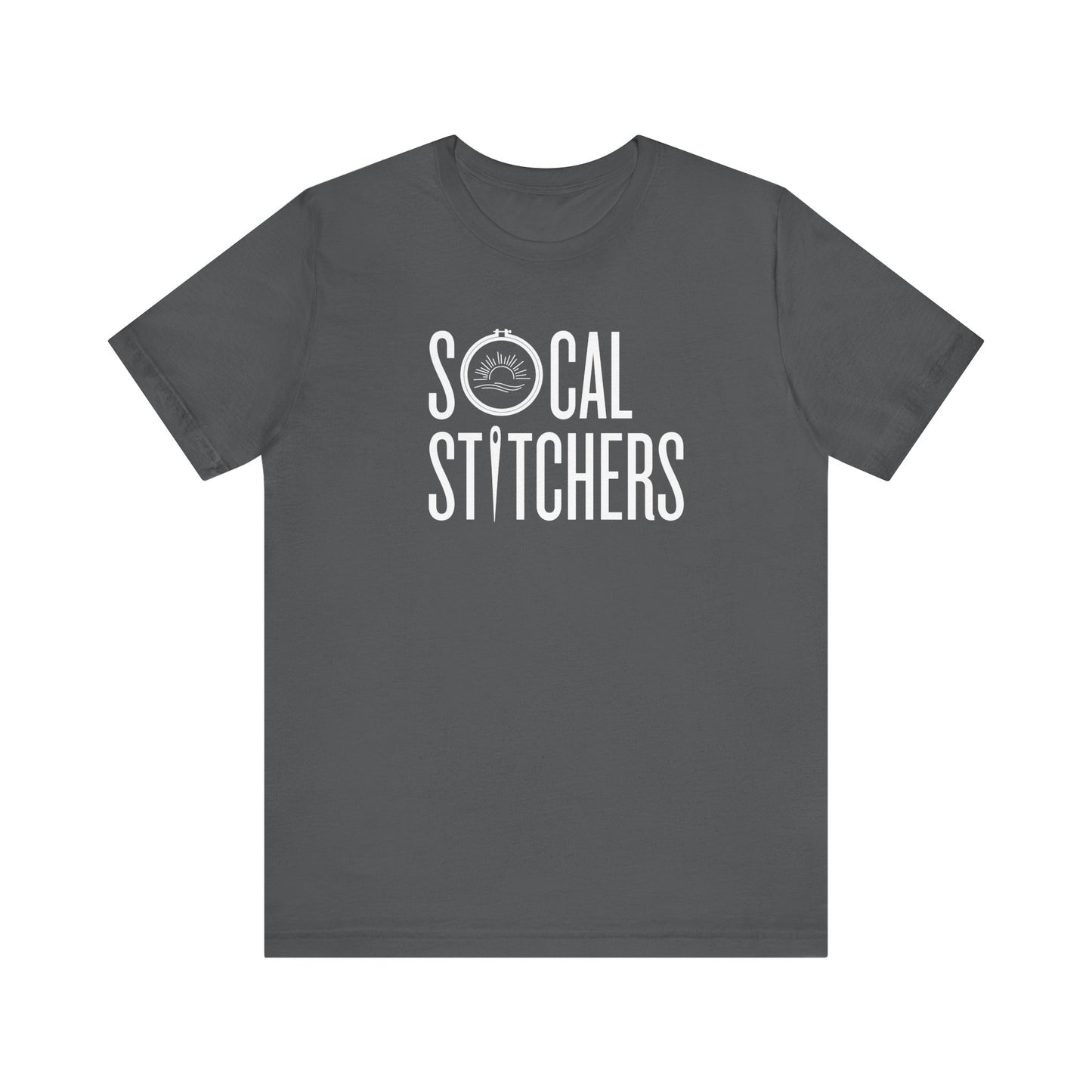 So Cal Stitchers, White Font, Unisex Jersey Short Sleeve Tee