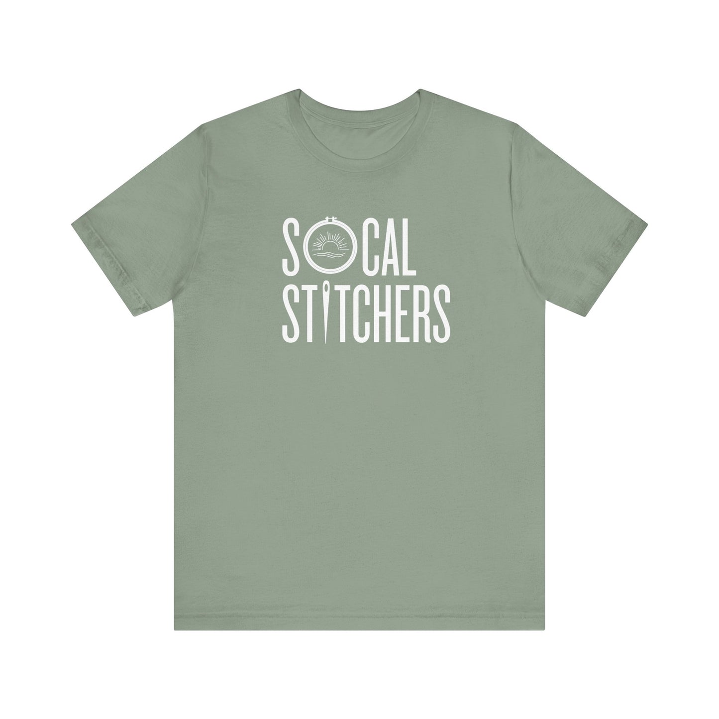 So Cal Stitchers, White Font, Unisex Jersey Short Sleeve Tee