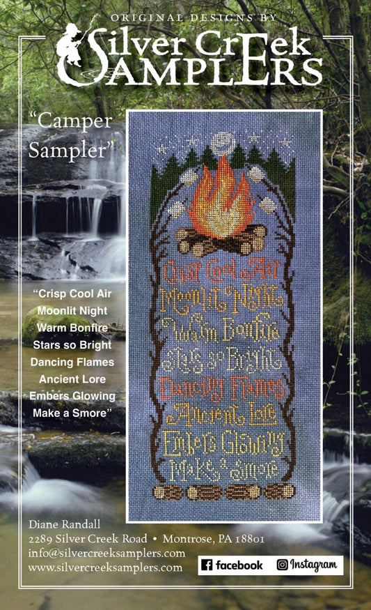Silver Creek Samplers, Campfire Sampler, Cross Stitch Chart, Cross Stitch Pattern, New Paper Pattern Only