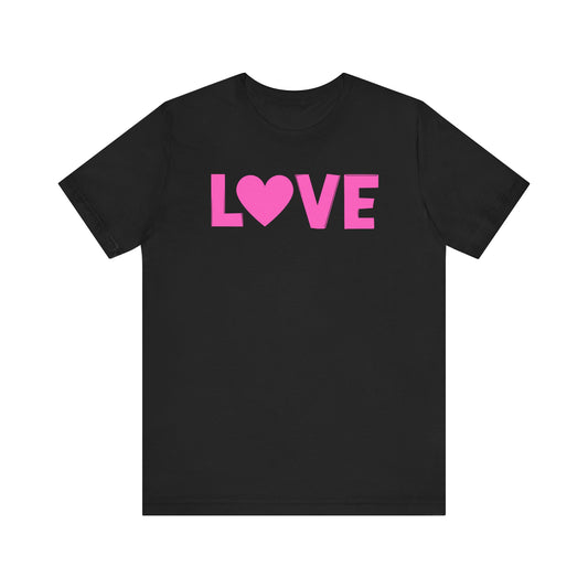 LOVE, Pink, Valentines, T-Shirt, Unisex