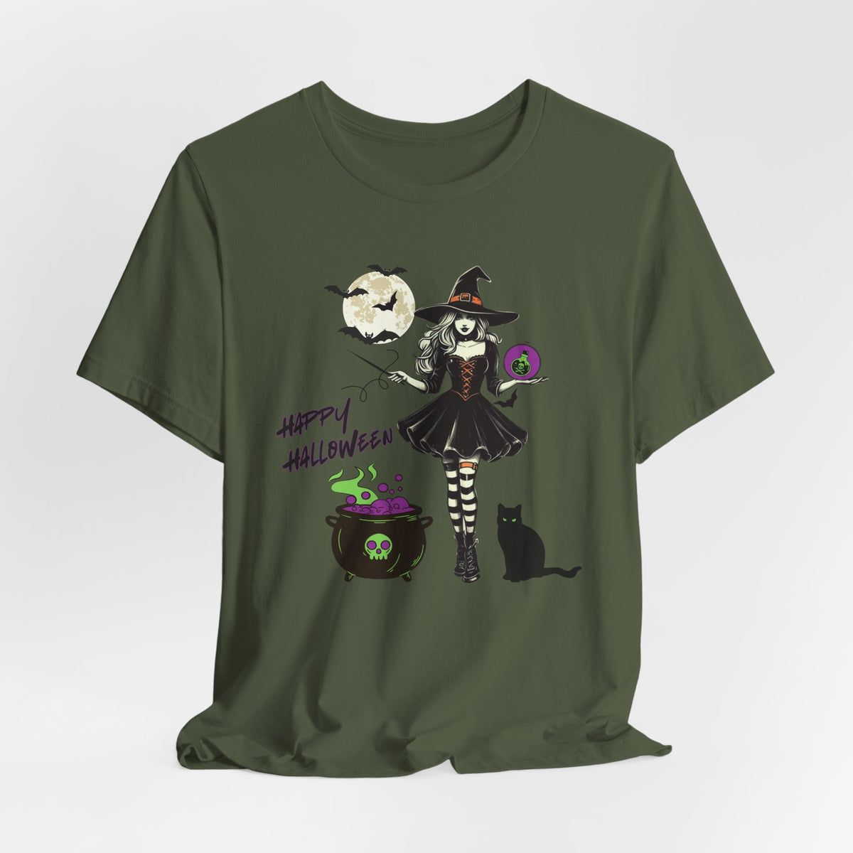Halloween Witch Tee, Unisex Halloween Shirt, Spooky Shirt, Holiday Apparel, Pumpkin Patch T-shirt, Gift for Witch Lovers