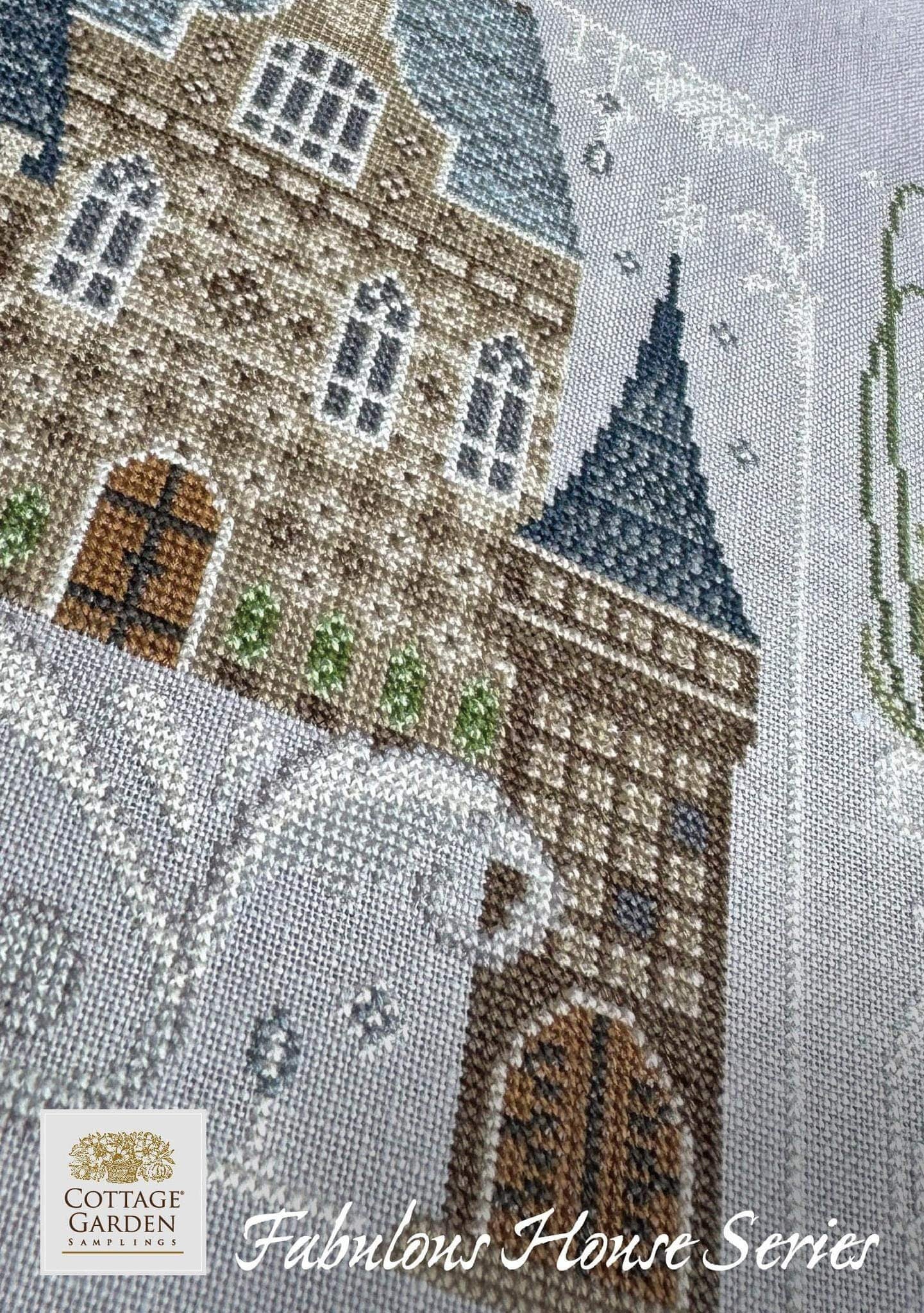 Castle, Cottage Garden Samplings Fabulous House Series #2, NEW, Cross Stitch Chart, Pattern, Cross Stitching