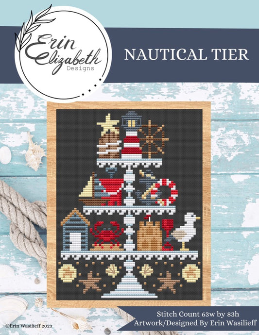 Erin Elizabeth Designs Nautical Tier, Cross Stitch Chart, Cross Stitch Pattern, Pattern Only