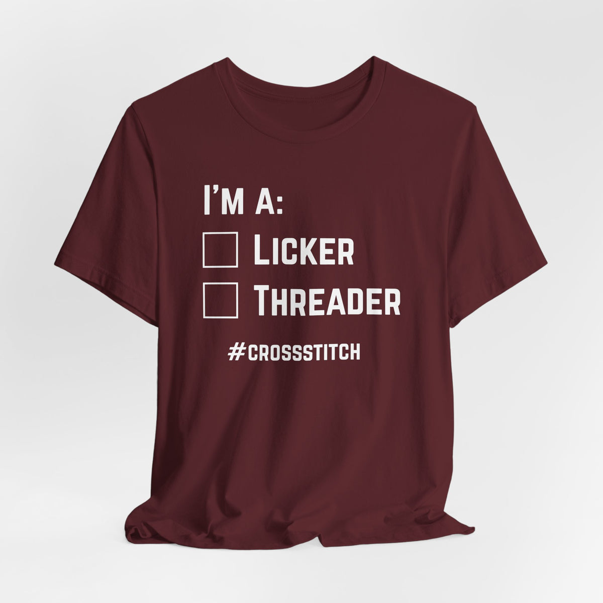 I'm A: Licker, Threader Crewneck Checkbox Tee