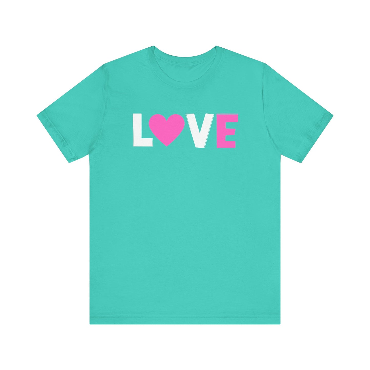 LOVE, Pink, White, Valentines, T-Shirt, Unisex, Gift Shirt
