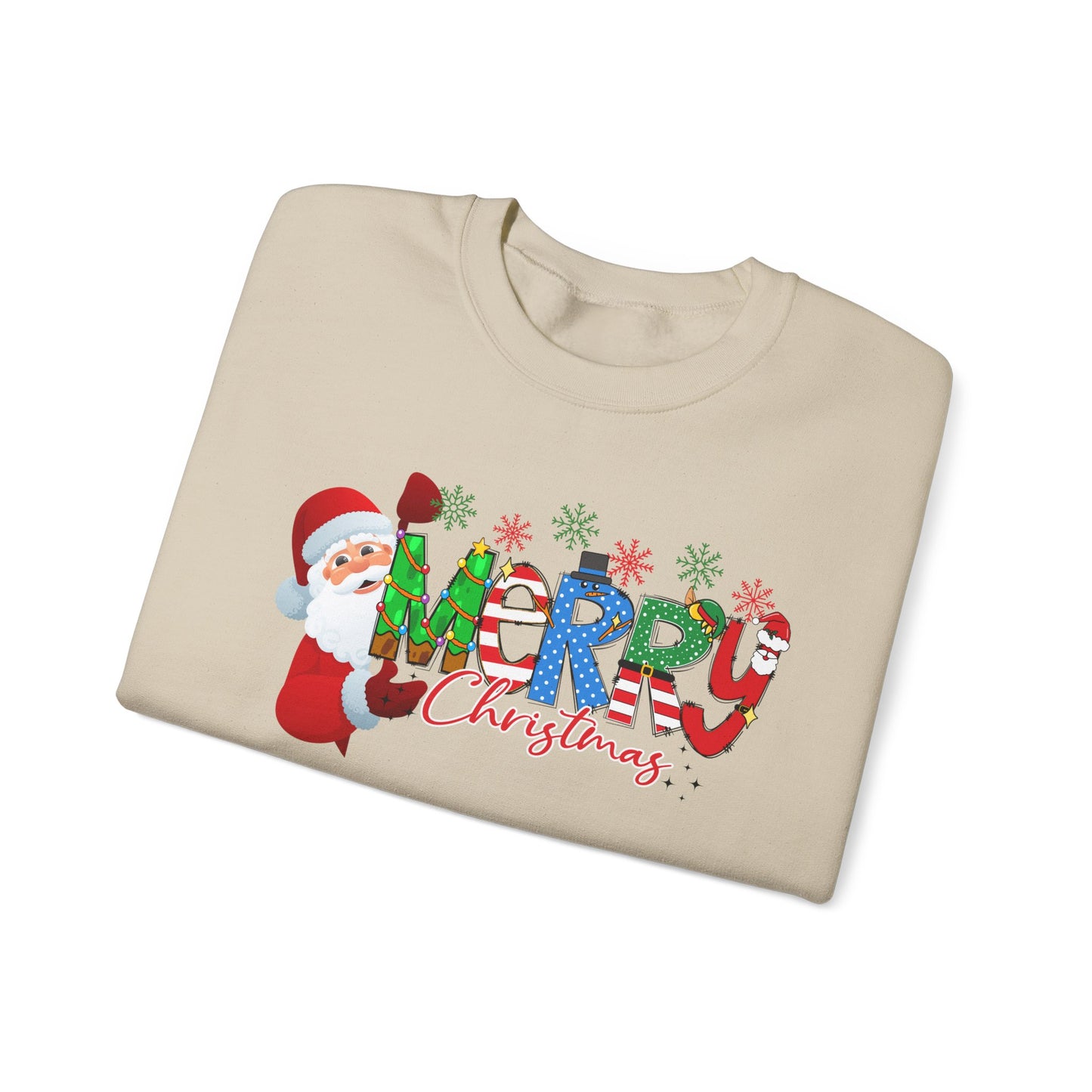 Peeking Santa, Christmas, Holiday, Sweatshirt, Crewneck