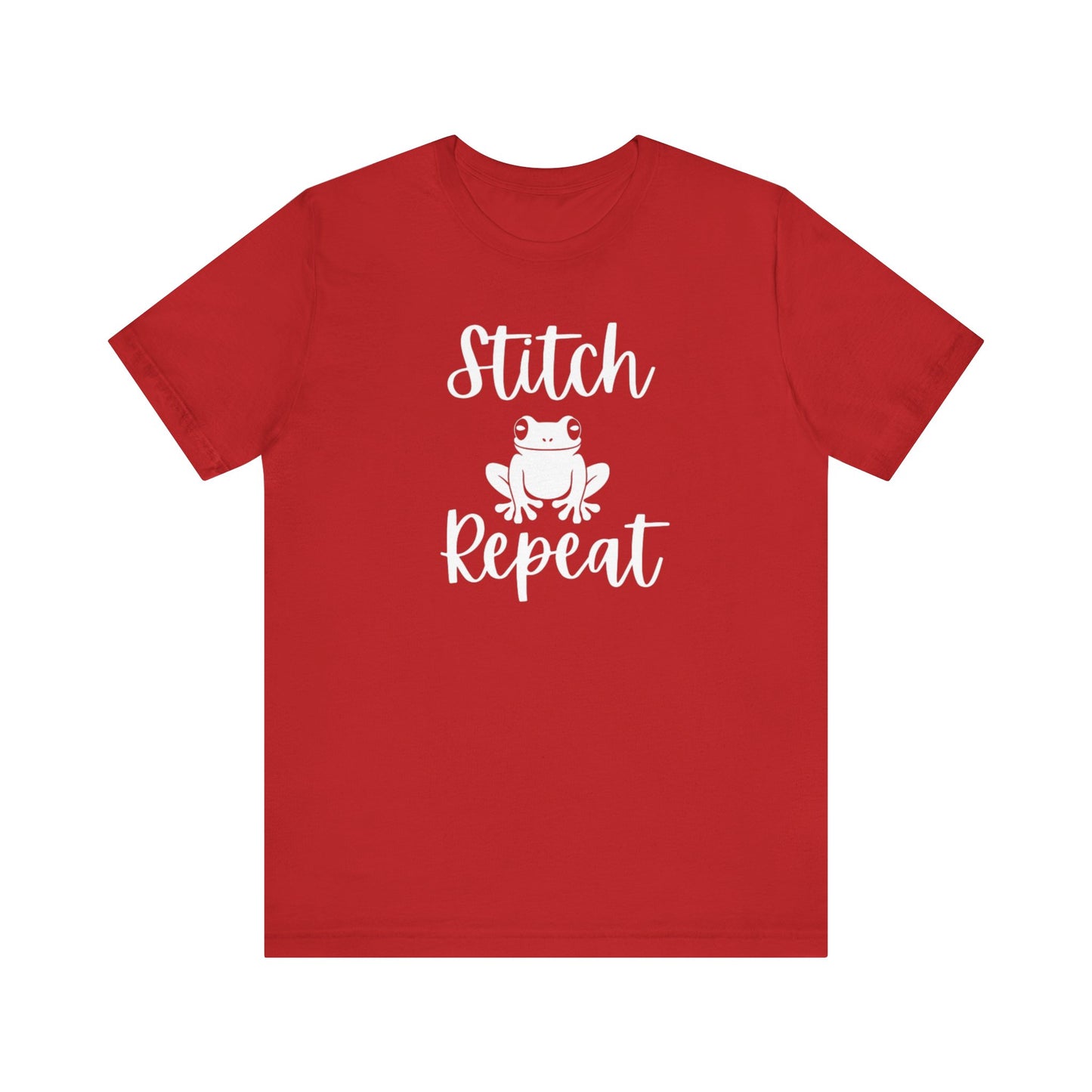 Stitch Frog Repeat, Cross Stitch Shirt, Unisex, T-Shirt, Stitching Shirt, Frog Shirt