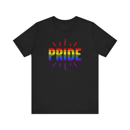 Pride Graphic Tee, Unisex T-Shirt for Celebrations, LGBTQ+ Apparel, Pride Month Gift, Rainbow Pride Shirt