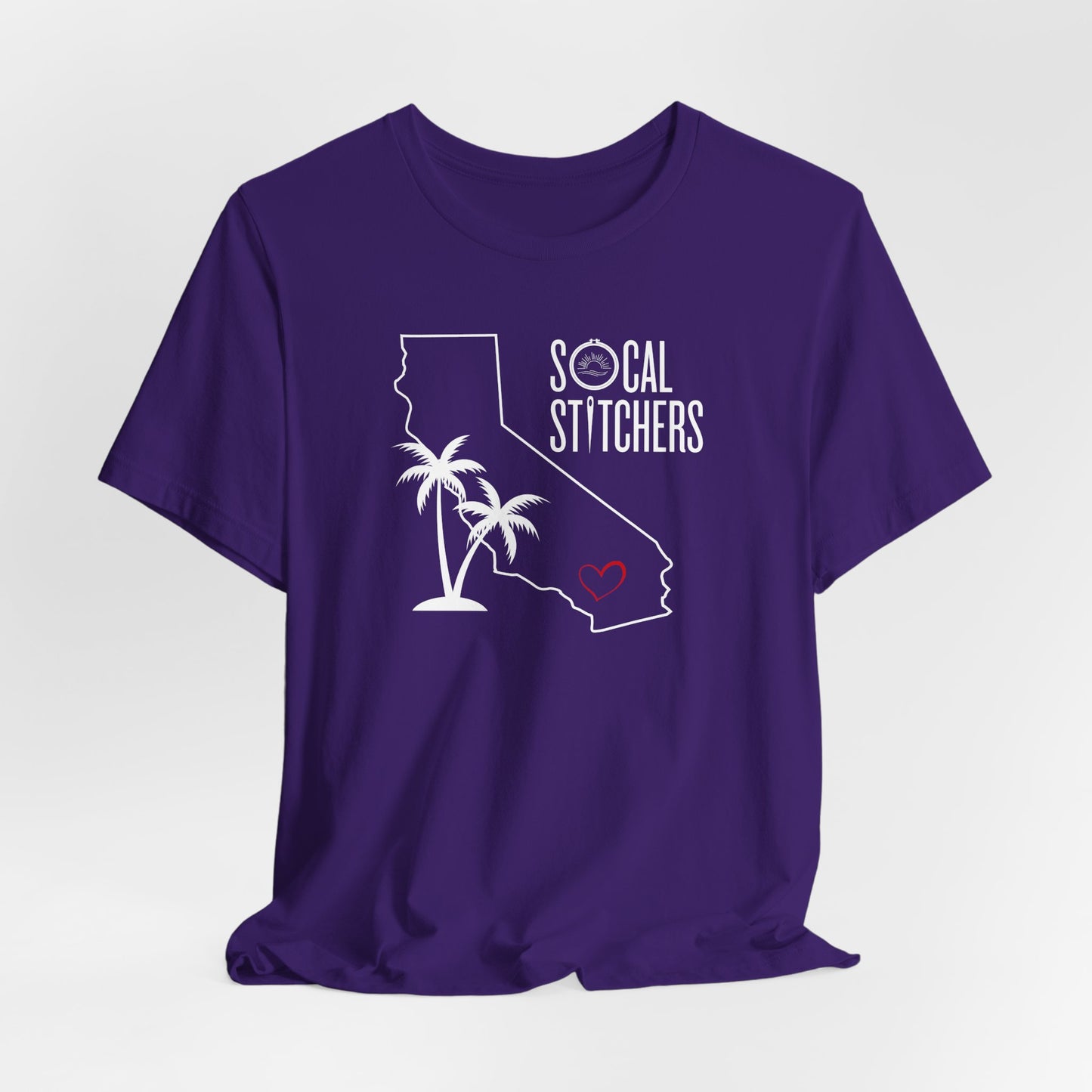 So Cal Stitchers, White Font, Unisex Jersey Short Sleeve Tee