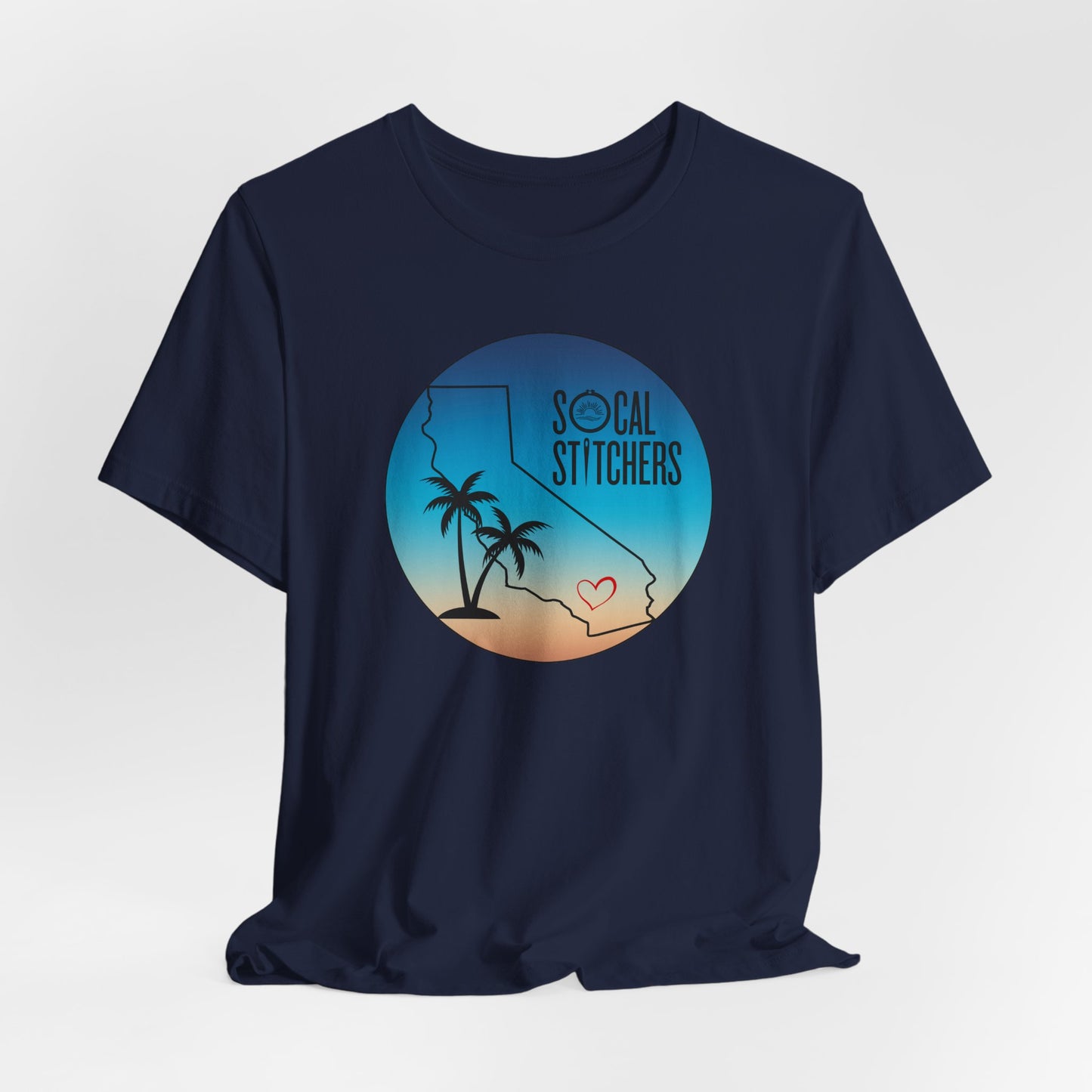 So Cal Stitchers, Beach Vibes, Unisex Jersey Short Sleeve Tee