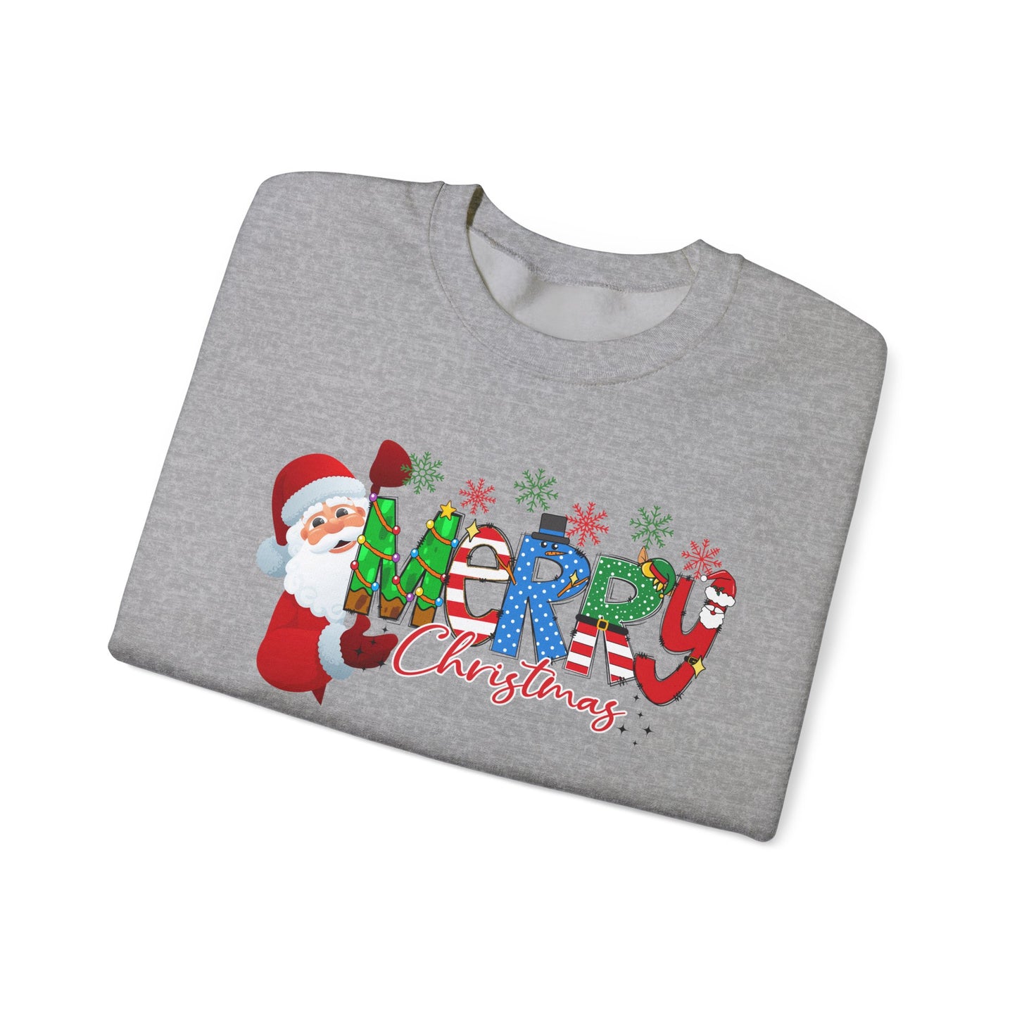 Peeking Santa, Christmas, Holiday, Sweatshirt, Crewneck