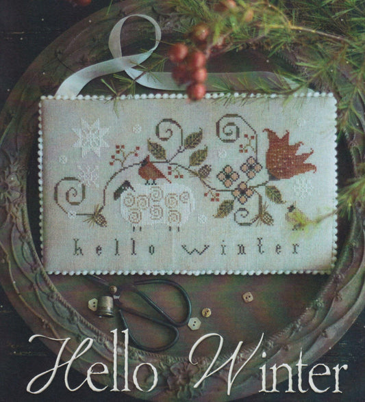 Plum Street Samplers, Hello Winter, Cross Stitch Chart, Cross Stitch Pattern, Pattern Only