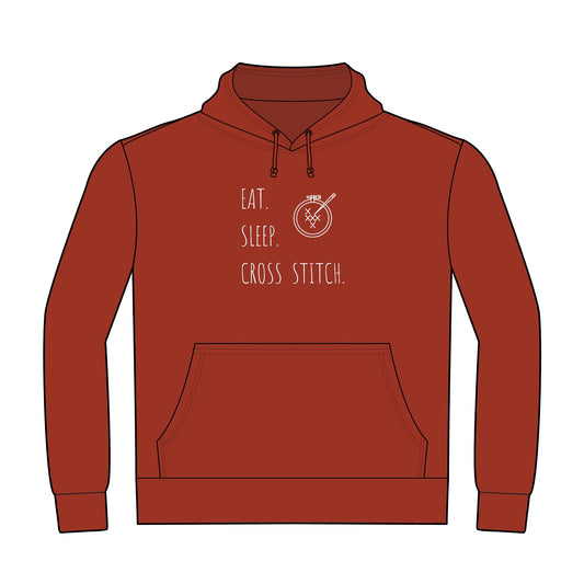 Eat. Sleep. Cross Stitch. Hoodie - Unisex, Heavyweight Hoodie