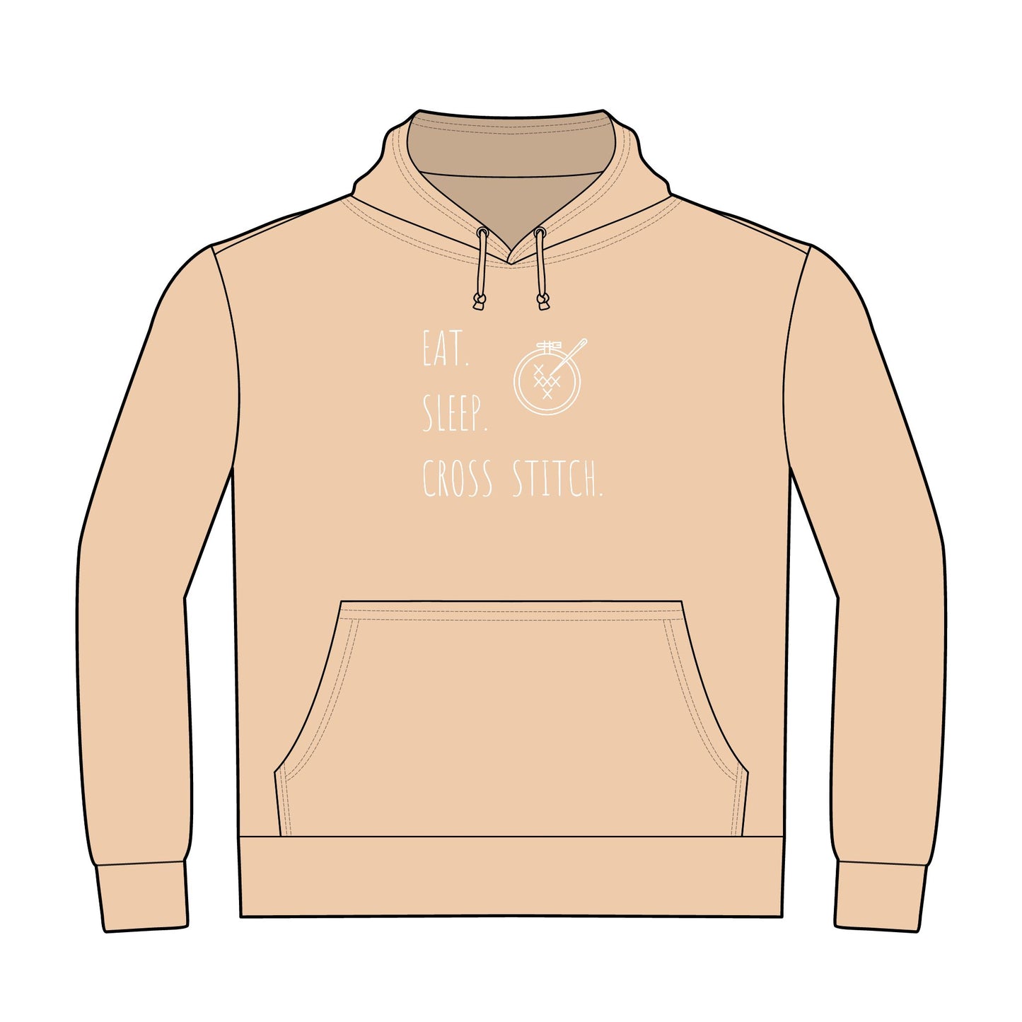 Eat. Sleep. Cross Stitch. Hoodie - Unisex, Heavyweight Hoodie