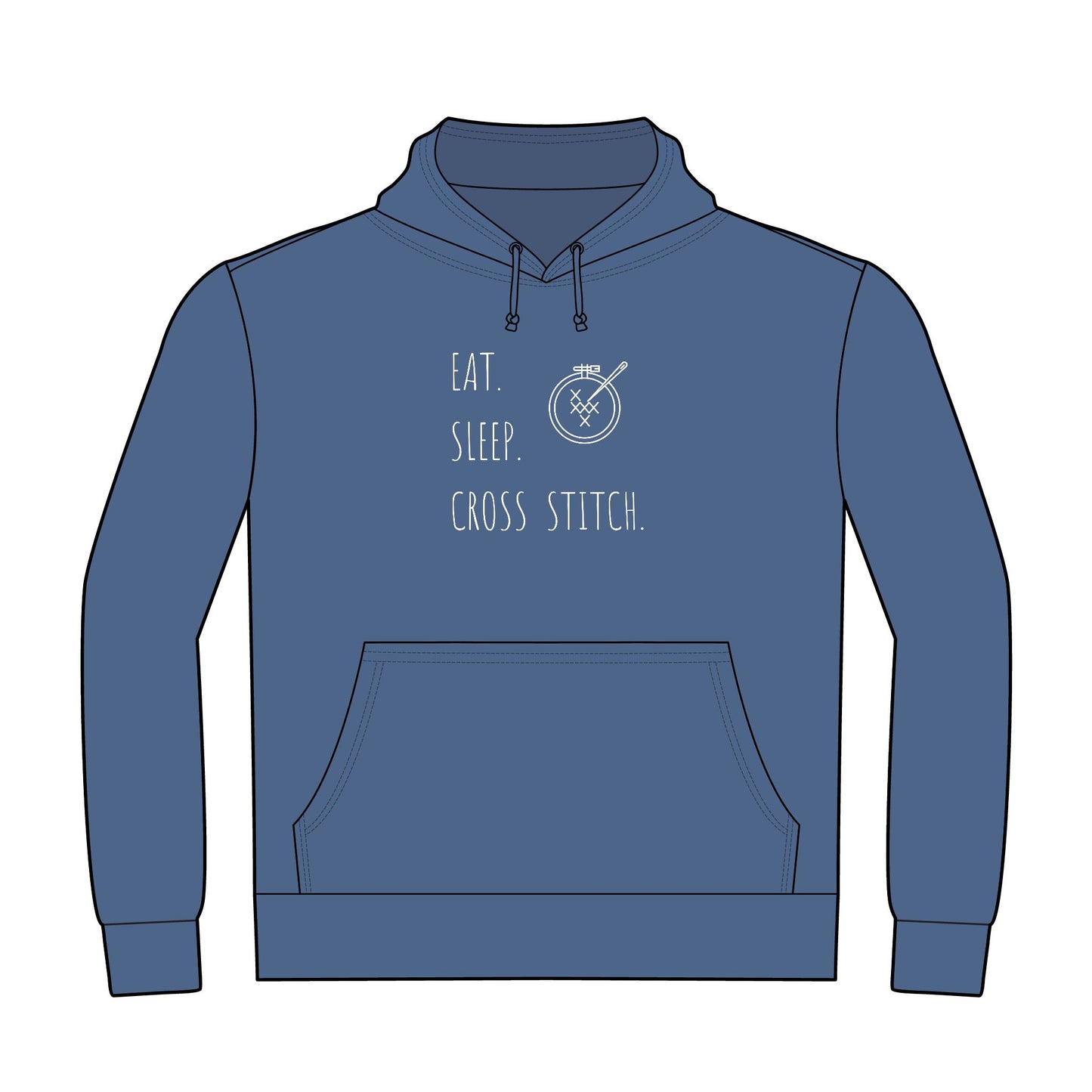 Eat. Sleep. Cross Stitch. Hoodie - Unisex, Heavyweight Hoodie