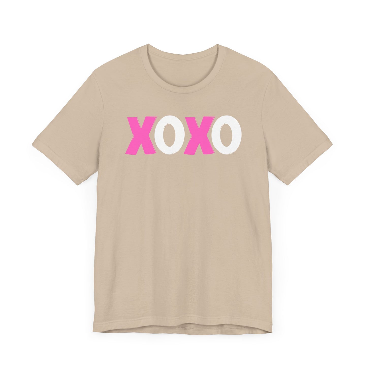 XOXO, Valentines, T-Shirt, Unisex, Love, Pink, White