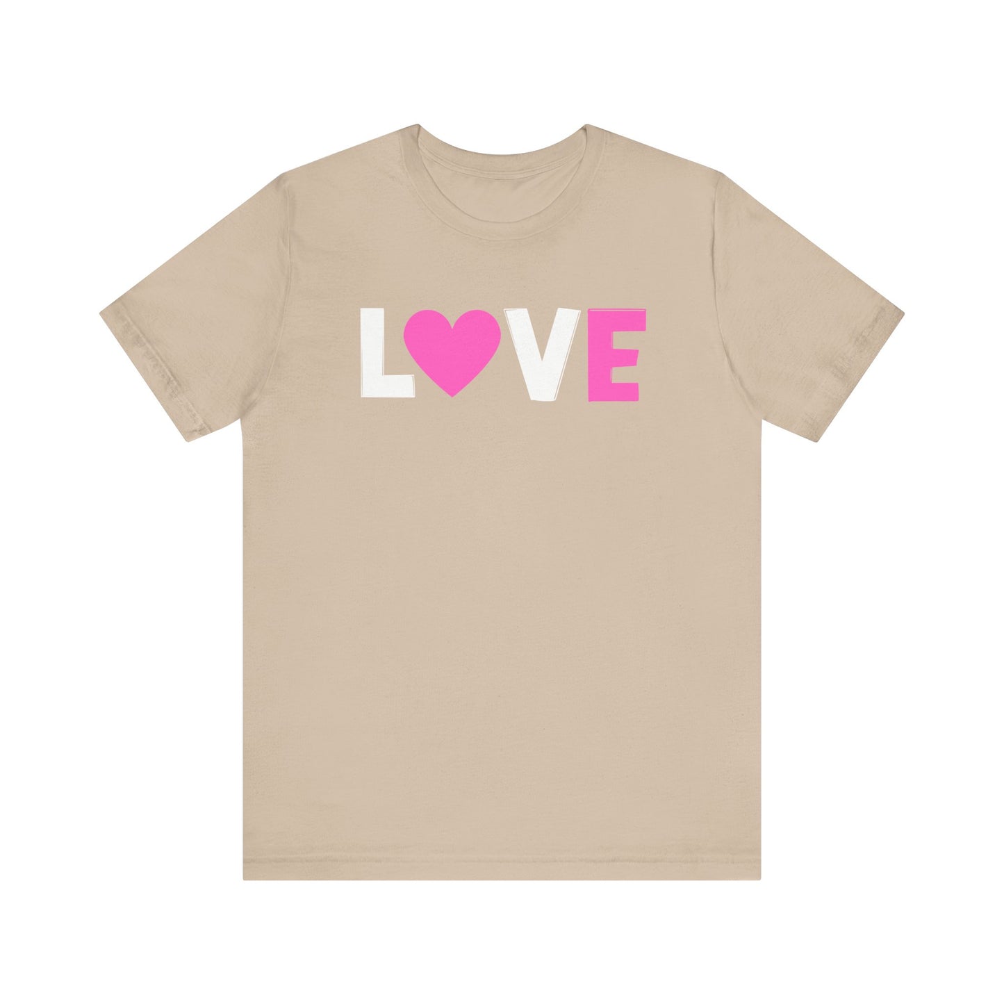 LOVE, Pink, White, Valentines, T-Shirt, Unisex, Gift Shirt