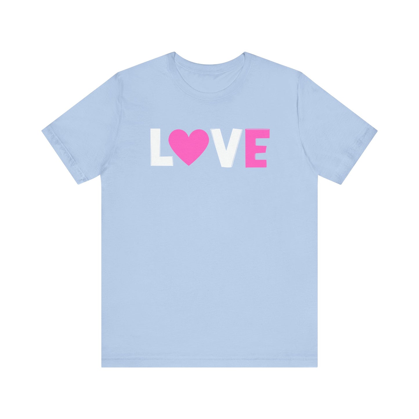 LOVE, Pink, White, Valentines, T-Shirt, Unisex, Gift Shirt