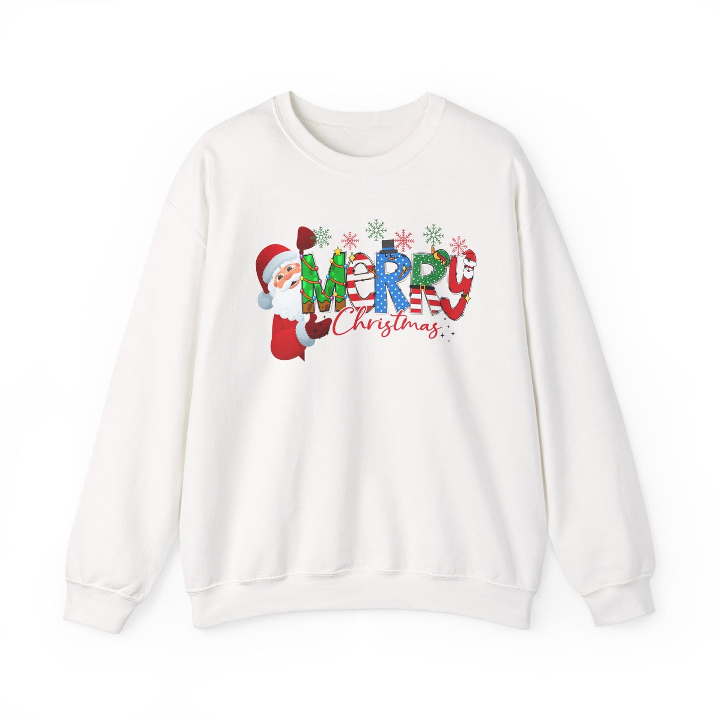 Peeking Santa, Christmas, Holiday, Sweatshirt, Crewneck