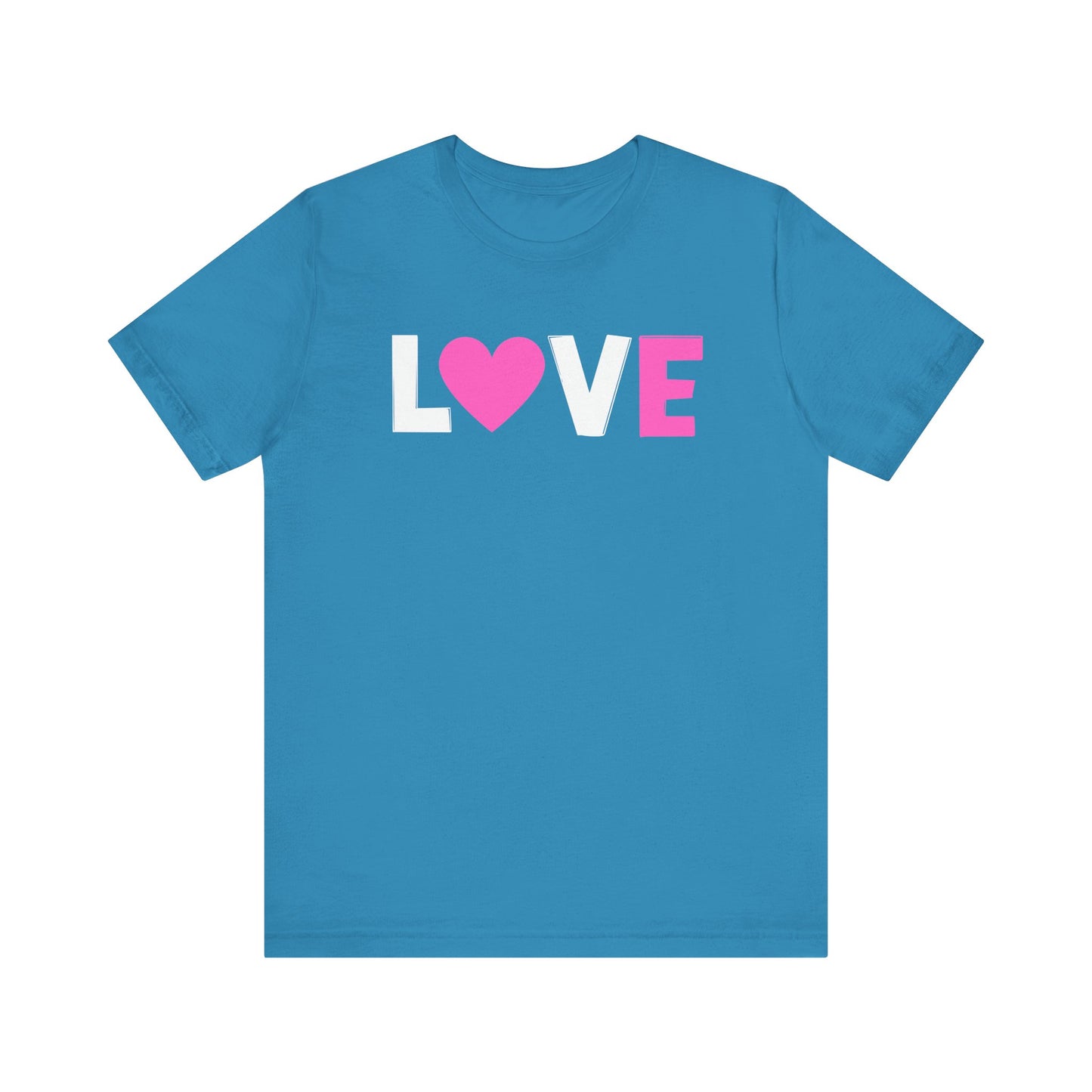 LOVE, Pink, White, Valentines, T-Shirt, Unisex, Gift Shirt