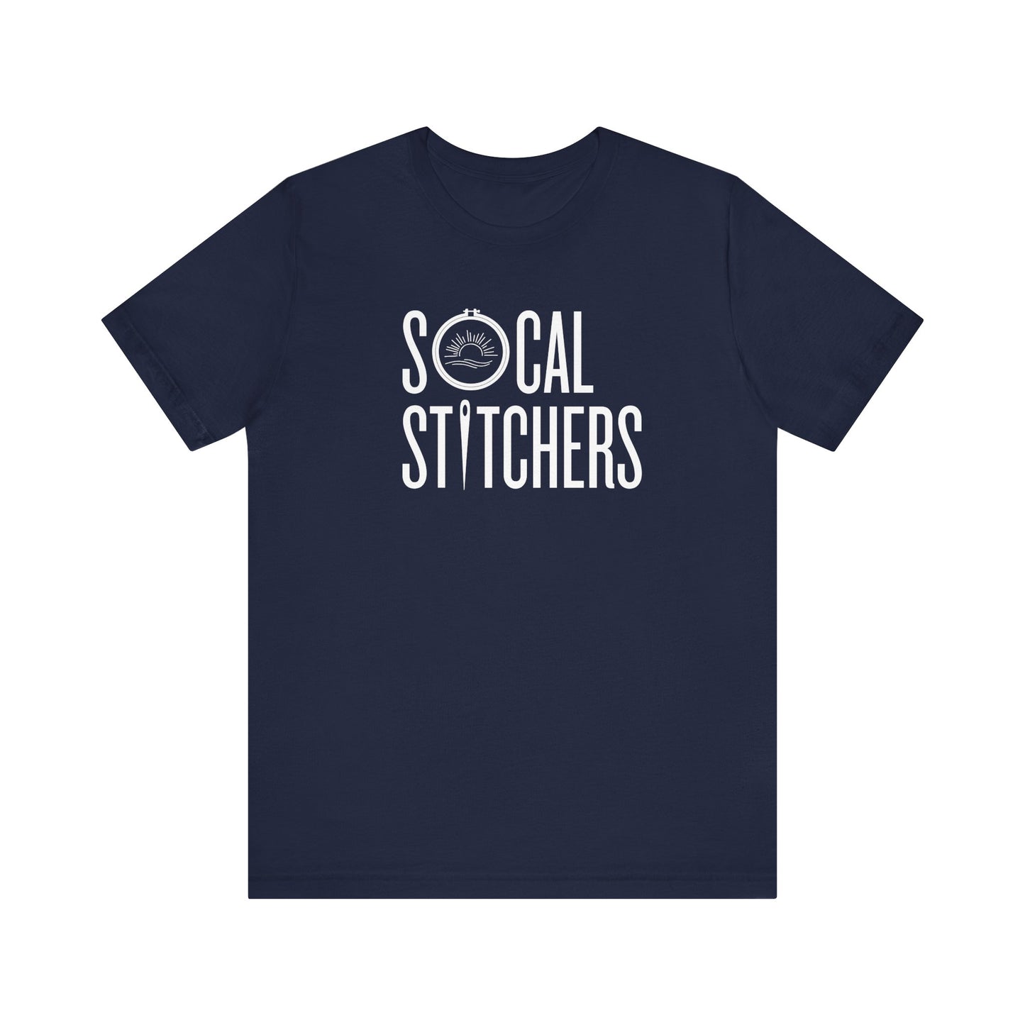 So Cal Stitchers, White Font, Unisex Jersey Short Sleeve Tee