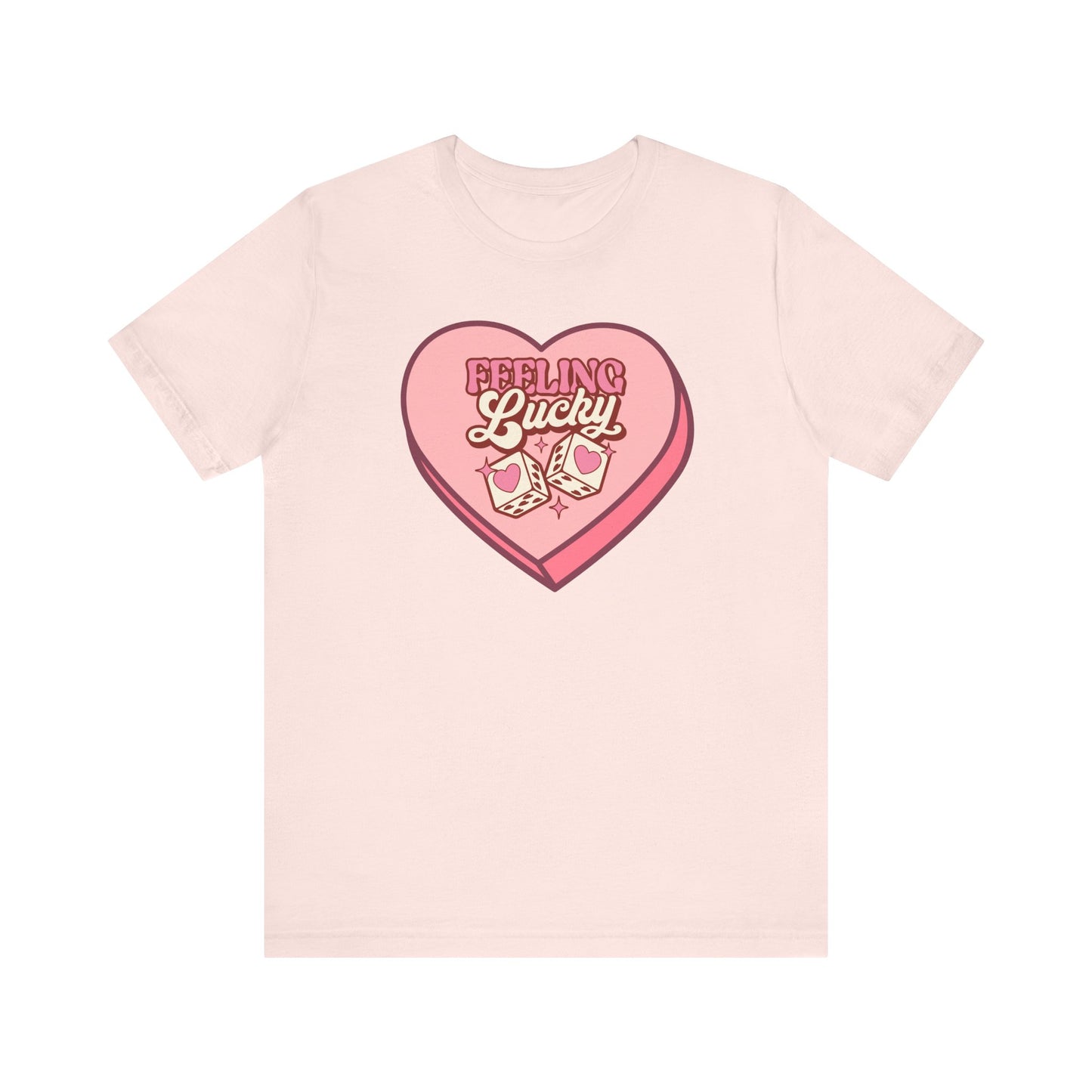Feeling Lucky, Lucky, Retro, Pink, Valentines, T-Shirt, Unisex