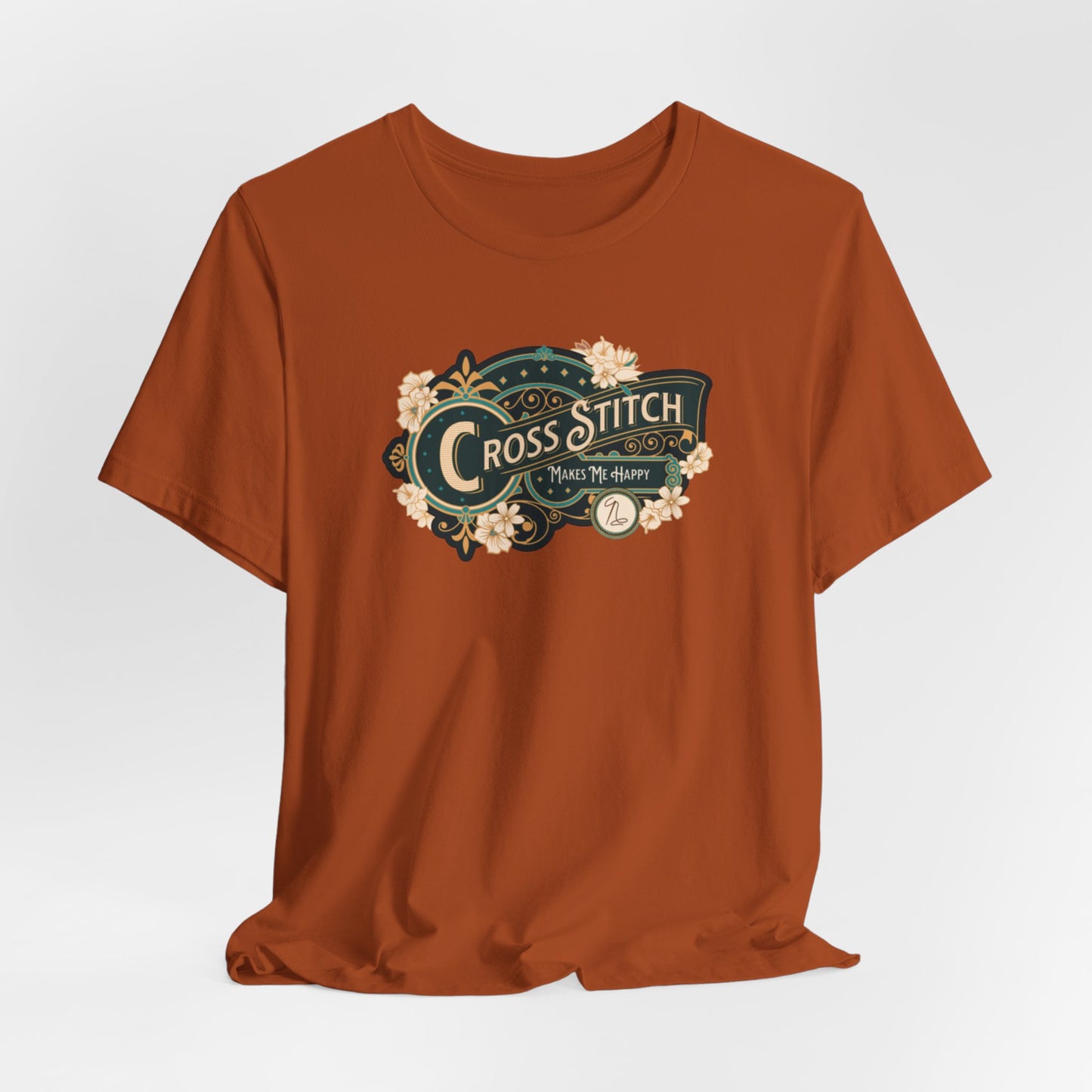 Cross Stitch Makes Me Happy, Unisex, T-Shirt