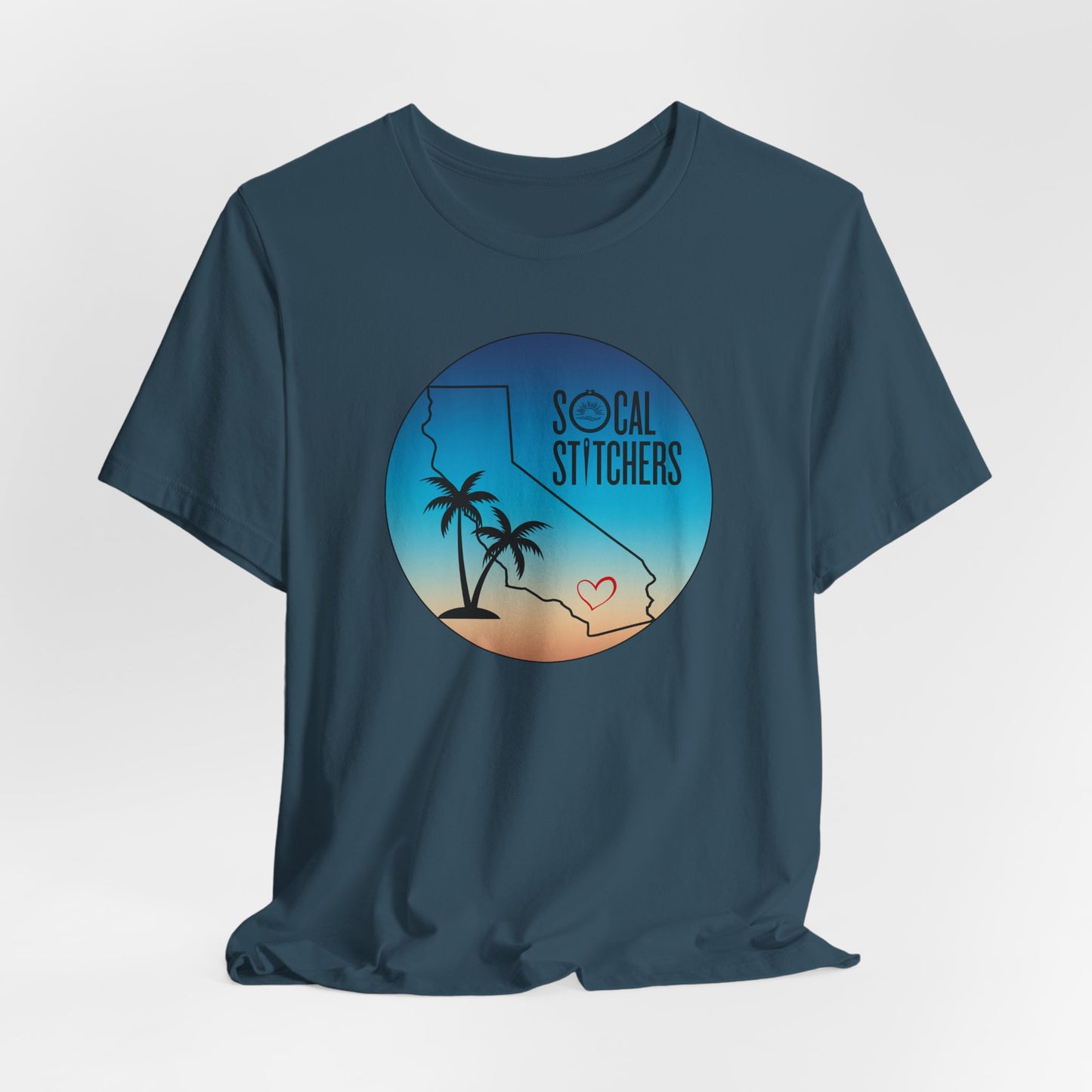 So Cal Stitchers, Beach Vibes, Unisex Jersey Short Sleeve Tee