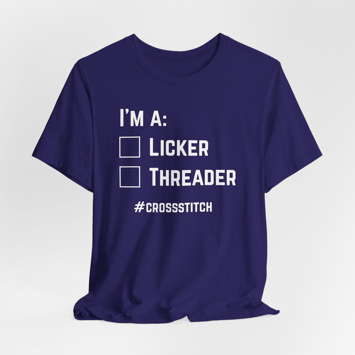 I'm A: Licker, Threader Crewneck Checkbox Tee
