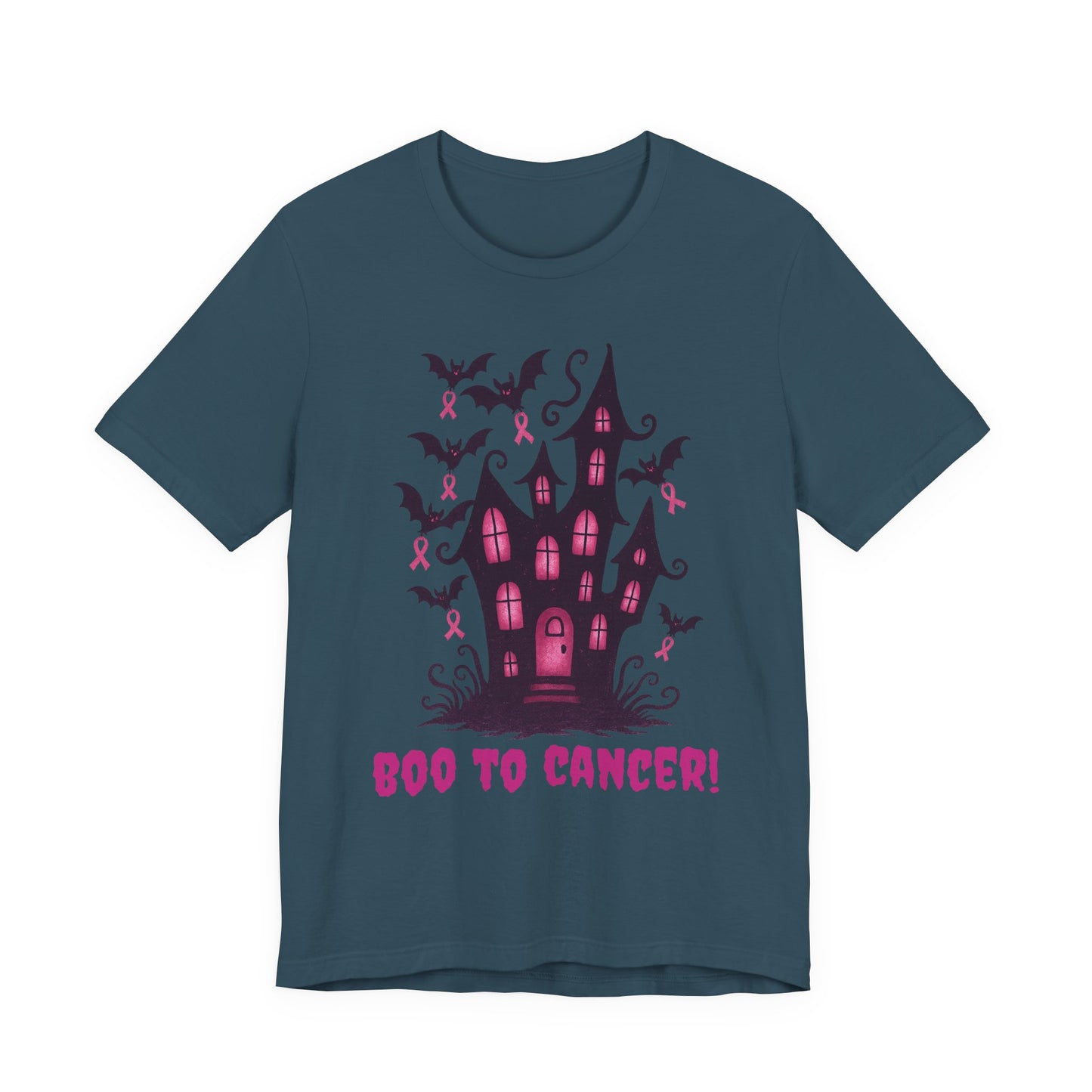 Boo to Cancer, Breast Cancer Awareness Tee, Support T-Shirt, Halloween Themed Breast Cancer Awareness Tee