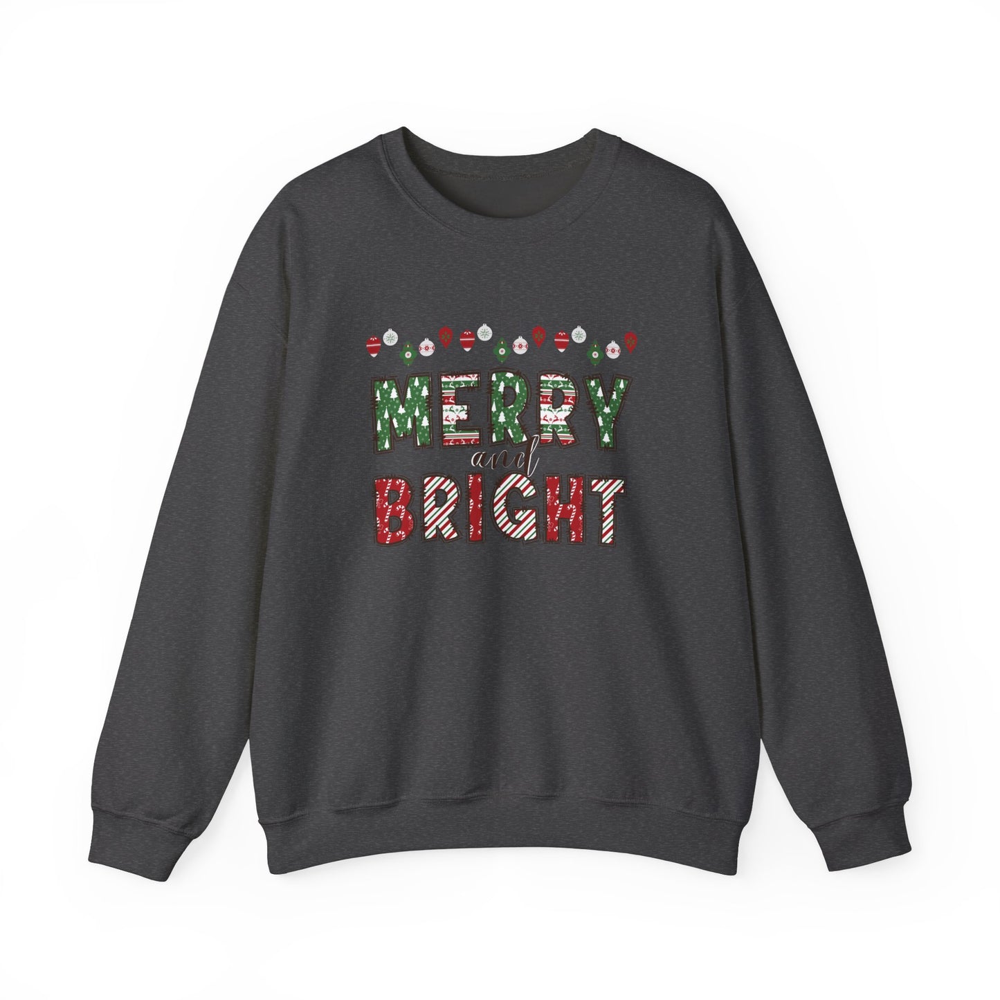 Christmas T-Shirt, Merry and Bright. Crewneck, Sweatshirt