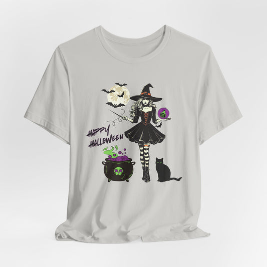 Halloween Witch Tee, Unisex Halloween Shirt, Spooky Shirt, Holiday Apparel, Pumpkin Patch T-shirt, Gift for Witch Lovers