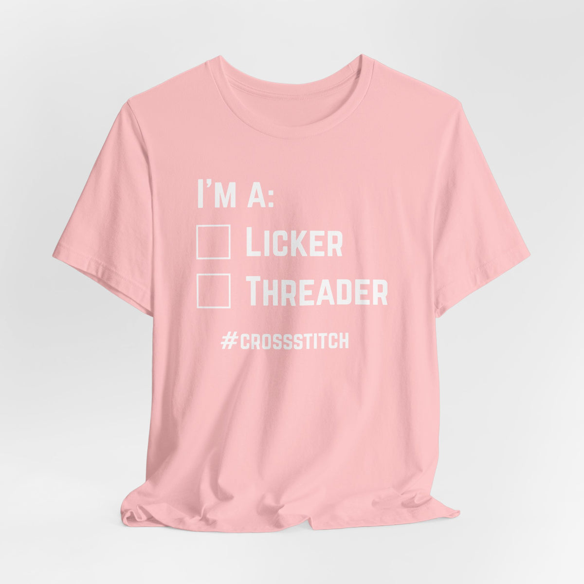 I'm A: Licker, Threader Crewneck Checkbox Tee
