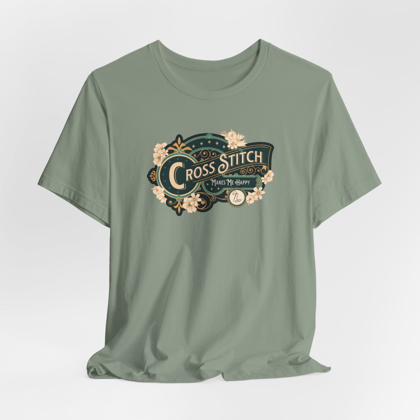 Cross Stitch Makes Me Happy, Unisex, T-Shirt