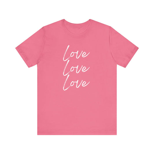 LOVE, Valentines, T-Shirt, White letters, Unisex
