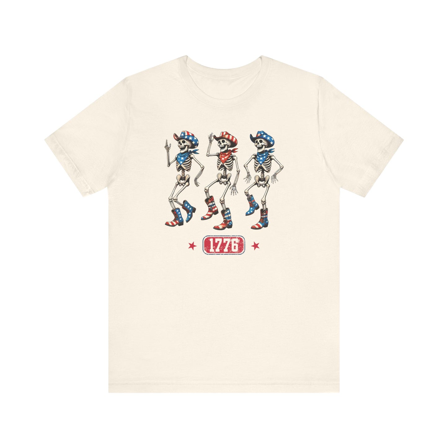 Patriotic Skeleton Tee for Independence Day Celebrations, Unisex Graphic Shirt, Casual Summer Wear, July 4th Outfit, Fun Tees