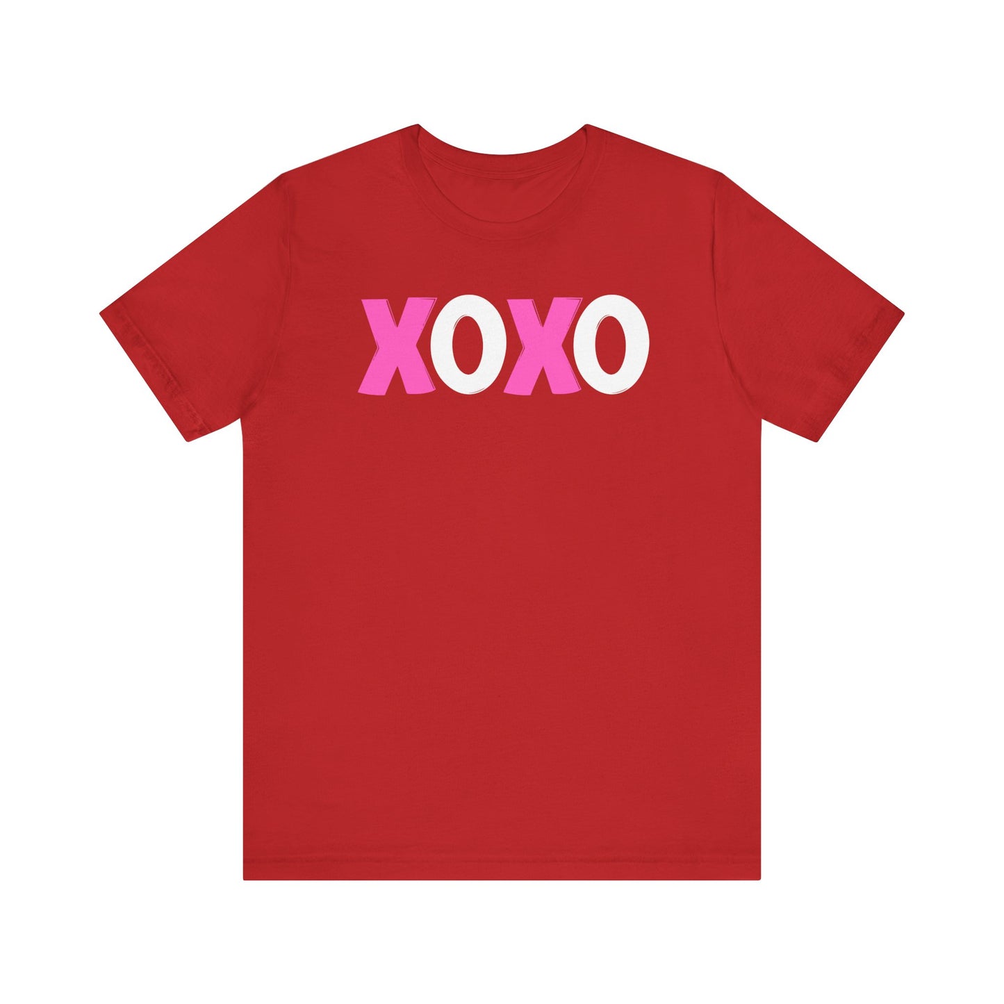 XOXO, Valentines, T-Shirt, Unisex, Love, Pink, White