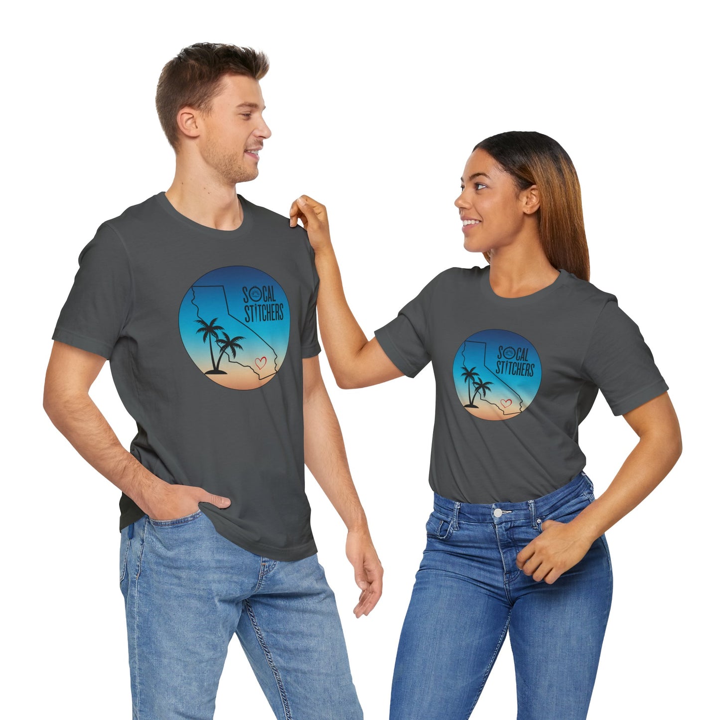 So Cal Stitchers, Beach Vibes, Unisex Jersey Short Sleeve Tee