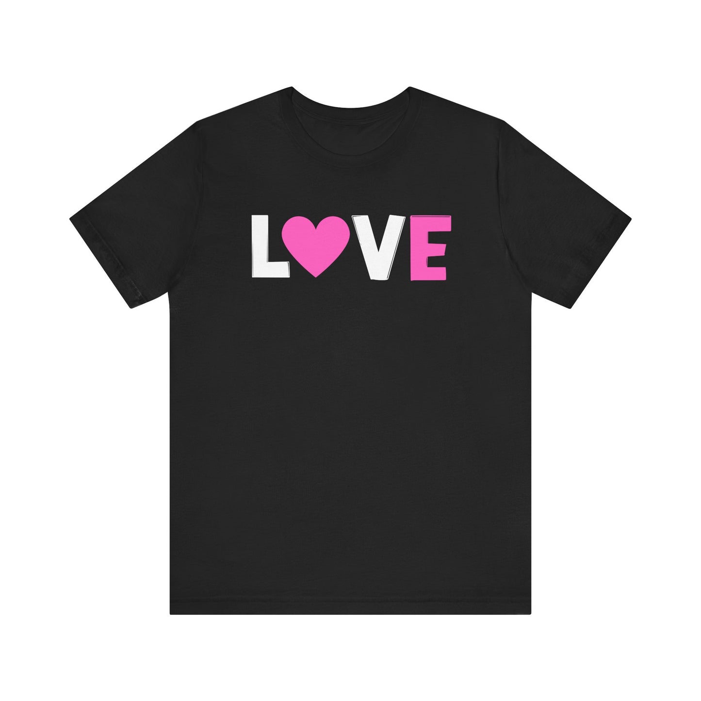 LOVE, Pink, White, Valentines, T-Shirt, Unisex, Gift Shirt