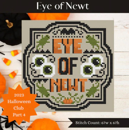 Shannon Christine Designs, Eye of Newt, Halloween Club Part 4, NEW, Cross Stitch Chart, Cross Stitch Pattern, Pattern Only